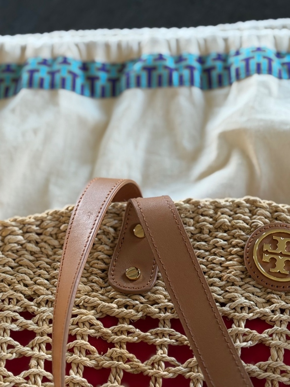 Tory Burch Woven Summer Tote